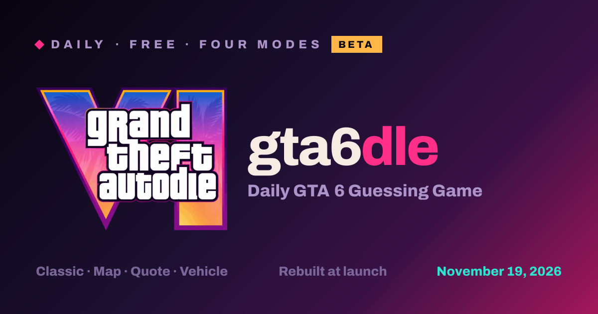 GTA6dle Quote Answer for October 21, 2026, Puzzle #294 | GTA6dle